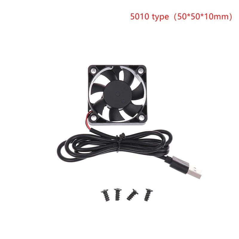 5V USB Cooling Fan for Router TV Box Computer | 50mm 80mm 90mm 120mm Black