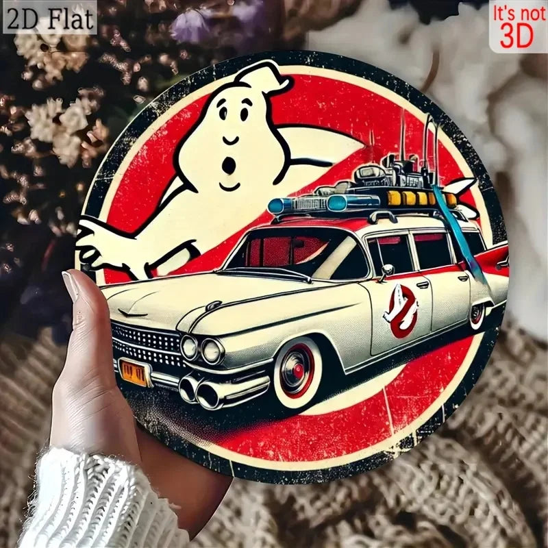 Vintage Round Metal Aluminum Sign, Movie Theme Style - Wall Decor for Home, Farmhouse, Bedroom, Porch | Multipurpose Vintage Sty