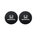 2Pcs Car Cup Groove Pad Leather Sound Insulation Mat | For Honda Civic Accord Fit Jazz Pilot CRV Odyssey Passport City HRV
