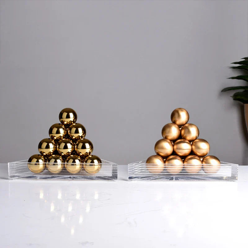 DecorBites™ Geometric Gold Tower Set for Stylish Home Decor