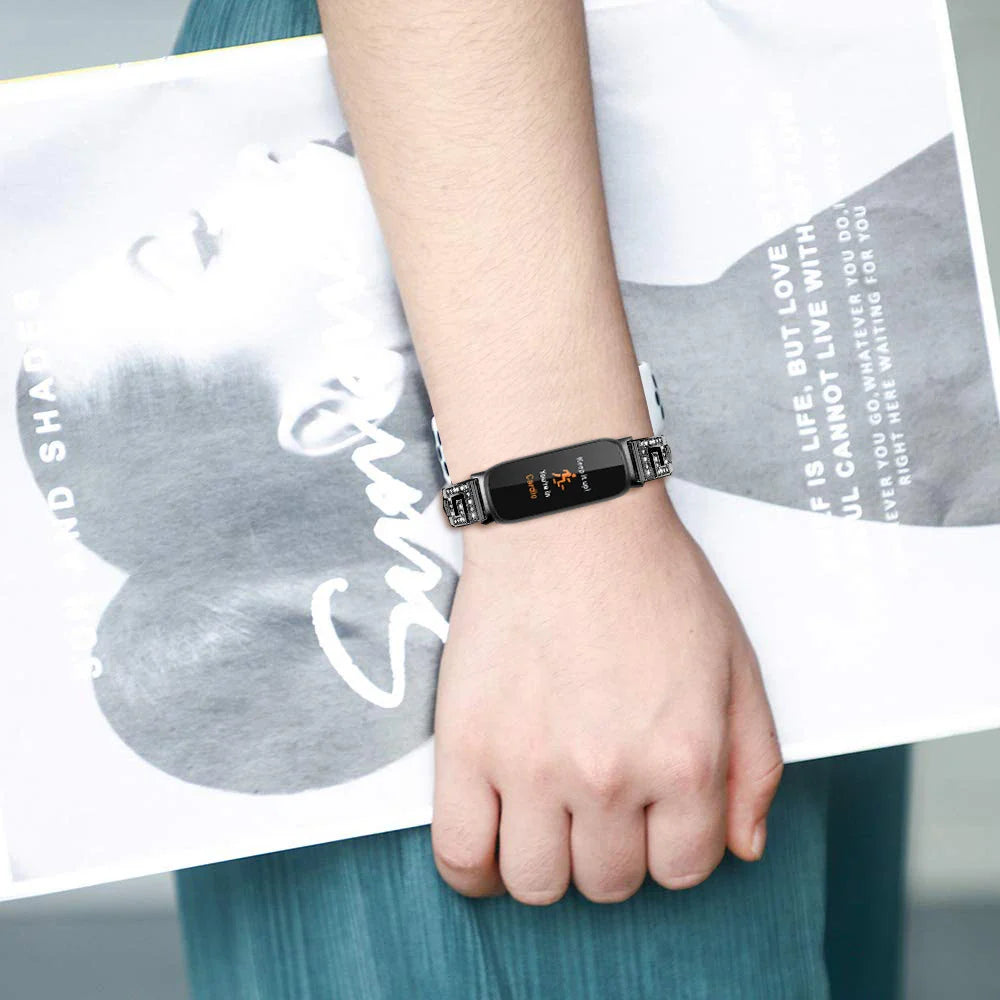 Fitbit Inspire 3 Metal Diamond Band - Elegant Strap