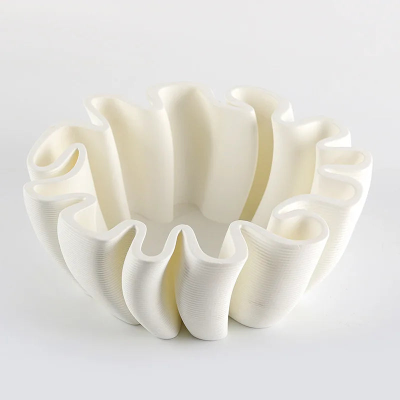 DecorBites™ Geometric Striped Fruit Plate Tray for Home Decor & Storage