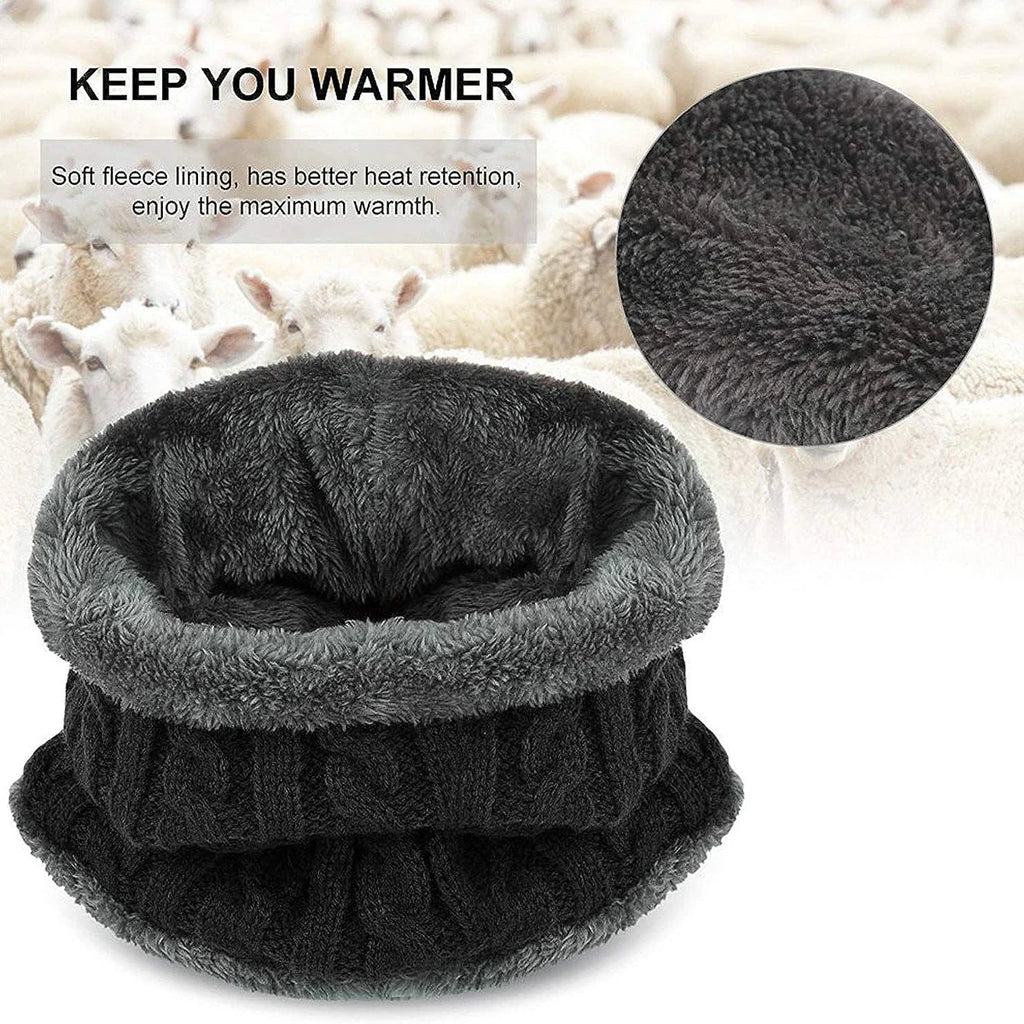 Kids Warm Knitted Hat and Scarf Set | Winter Accessories for Children
