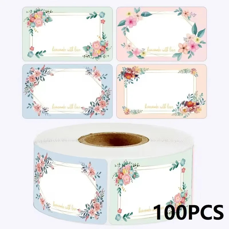 Sunflower Sticker Roll Pack | 50-250 Custom Name Labels for Home Organizing