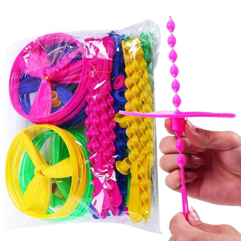 Colorful Bamboo Dragonfly Push Toys | 10/20 Pack Party Favors