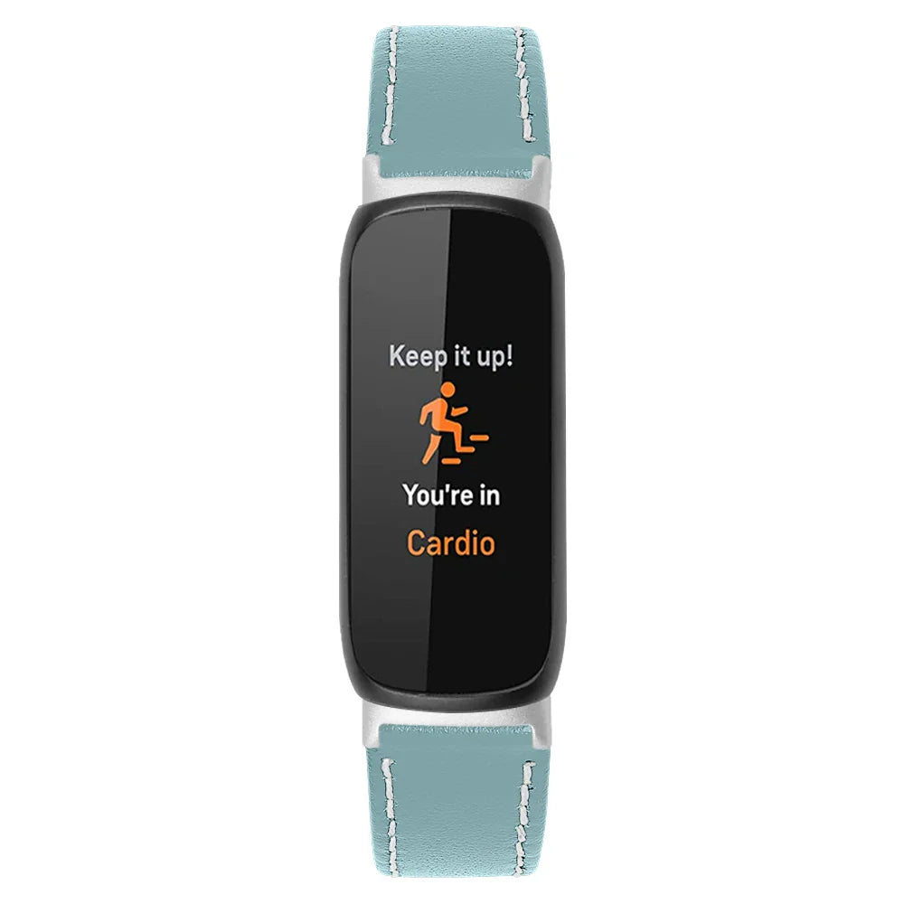 Fitbit Inspire 3 Leather Band - Stylish and Breathable Strap