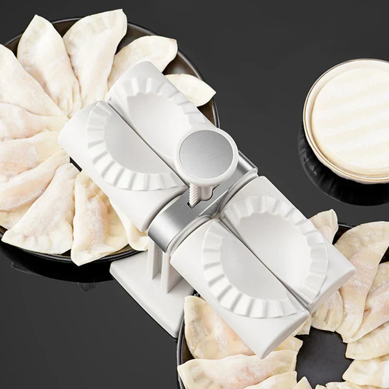 DecorBites™ Dumplings Press: Double Head Automatic Empanadas Ravioli Maker