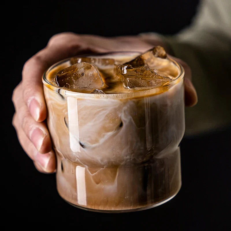 DecorBites™ Creative Glass Coffee Smoothie Cup | Heat-Resistant Drinkware for drinks