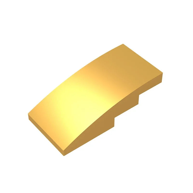 Slope, Curved 4 x 2 Building Block (Gobricks GDS-660) | Compatible with Lego 93606 Parts for DIY