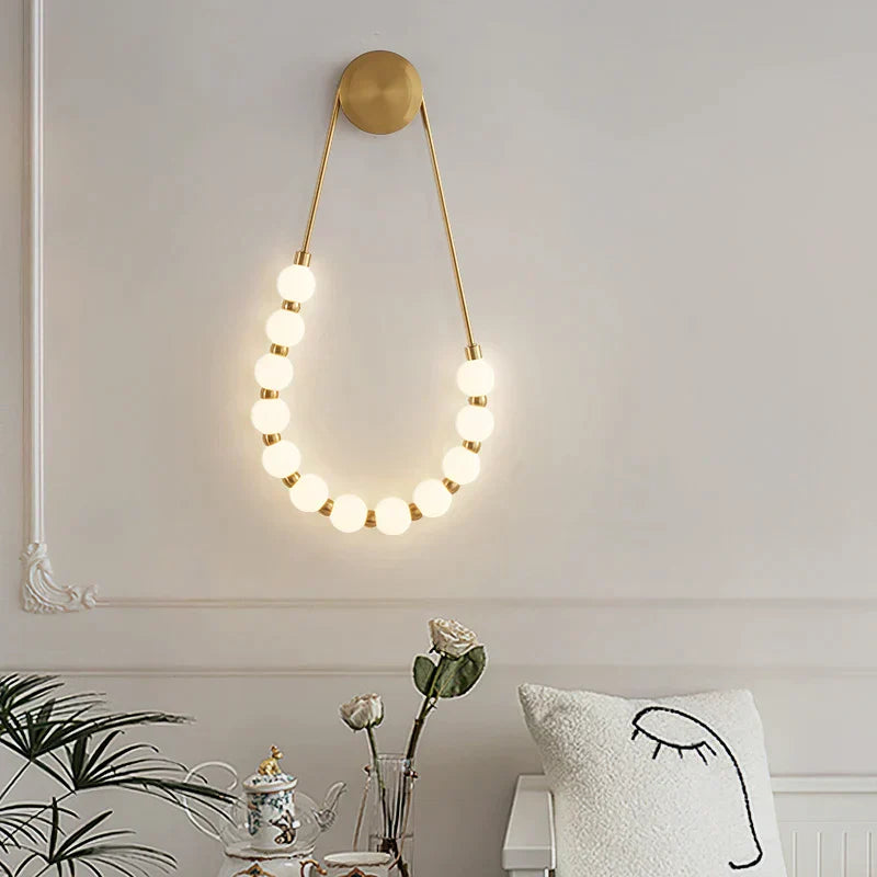 DecorBites™ Cream Italian Style Asymmetric Magic Bean Wall Lamp