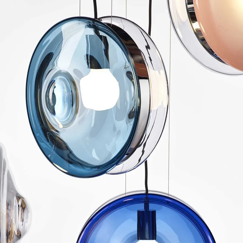 DecorBites™ Glass Pendant Lights for Parlor Dining Room Kitchen E27 Bulb