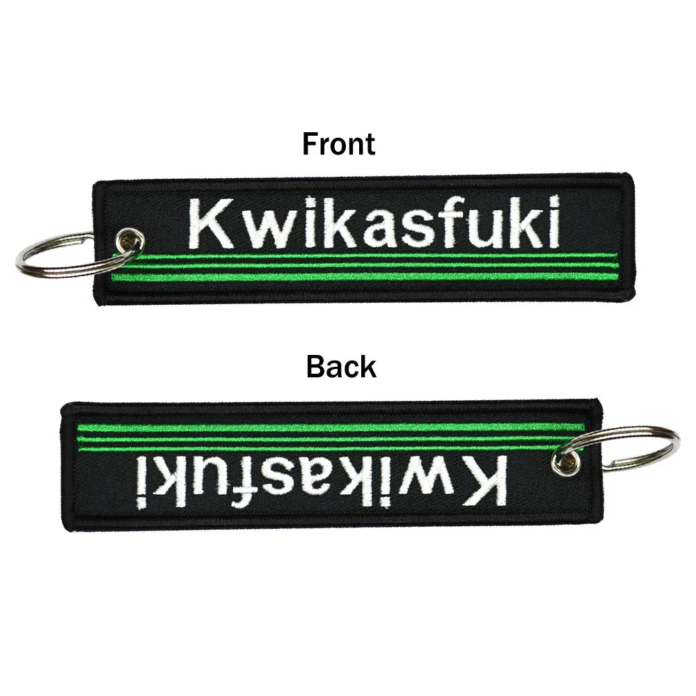 Motorcycle Keychain Double Sided Embroidery | Fashion Key Ring Gift