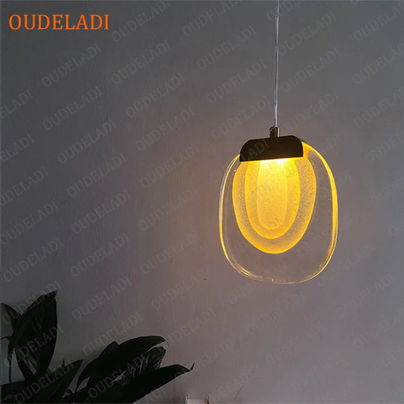 DecorBites™ Crystal LED Pendant: Elegant Lighting for Dining, Bar, Kitchen, Bedroom