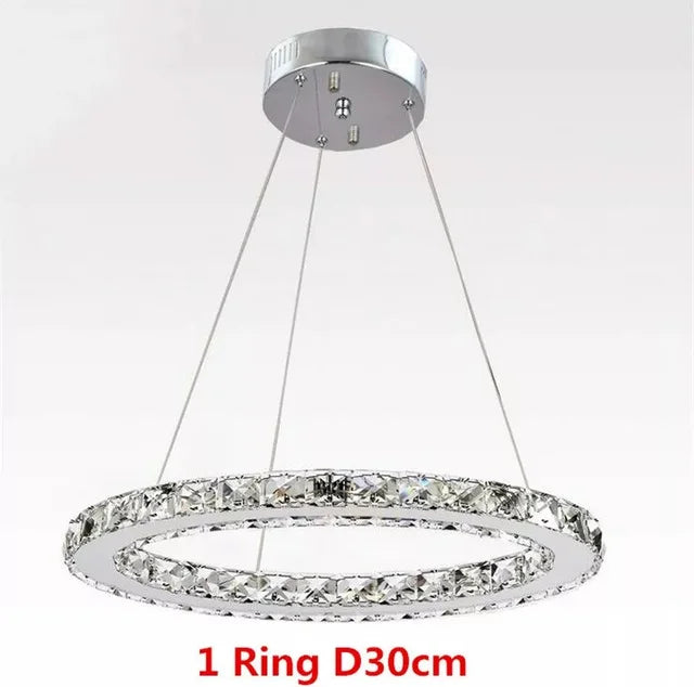 DecorBites™ Crystal Triangle Chandelier: Modern K9 Pendant Light for Living & Dining Room
