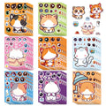 8 Pcs Cute Kitten Dress-Up Stickers for Kids | Cartoon Puzzle Toy and Waterproof Notebook Decor