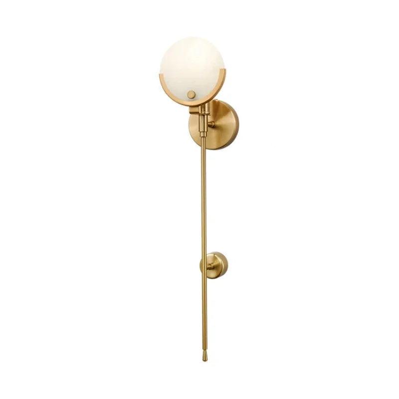 DecorBites™ Gold Marble Copper Wall Lamp Modern Minimalist Bedside LED Light