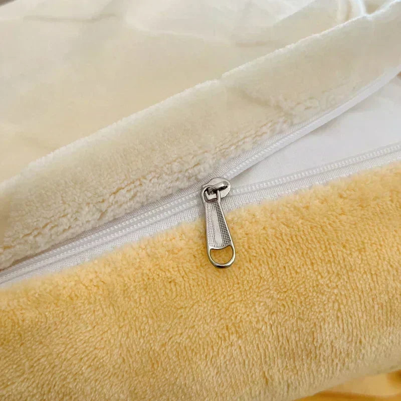 DecorBites™ High-Density Milk Fleece Warm Bedding Set for Winter