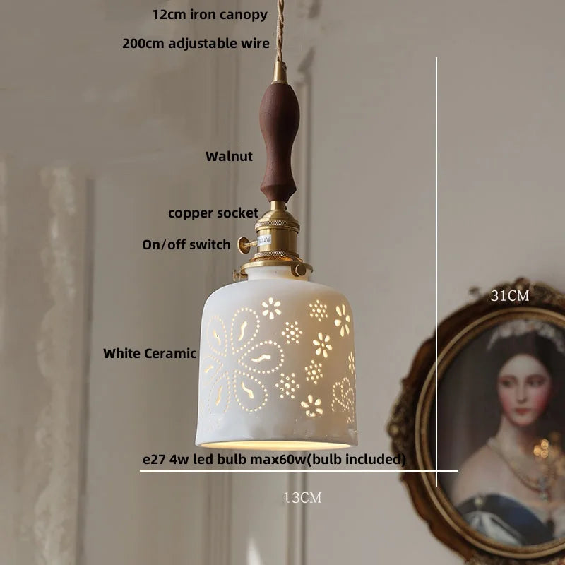 DecorBites™ Ceramic Flower LED Pendant Lamp, Nordic Modern Kitchen Lighting