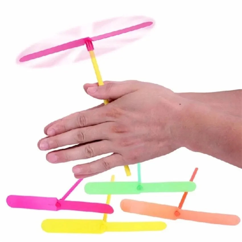 Plastic Bamboo Dragonfly Outdoor Toy | Flying Arrow Propeller Toy for Kids
