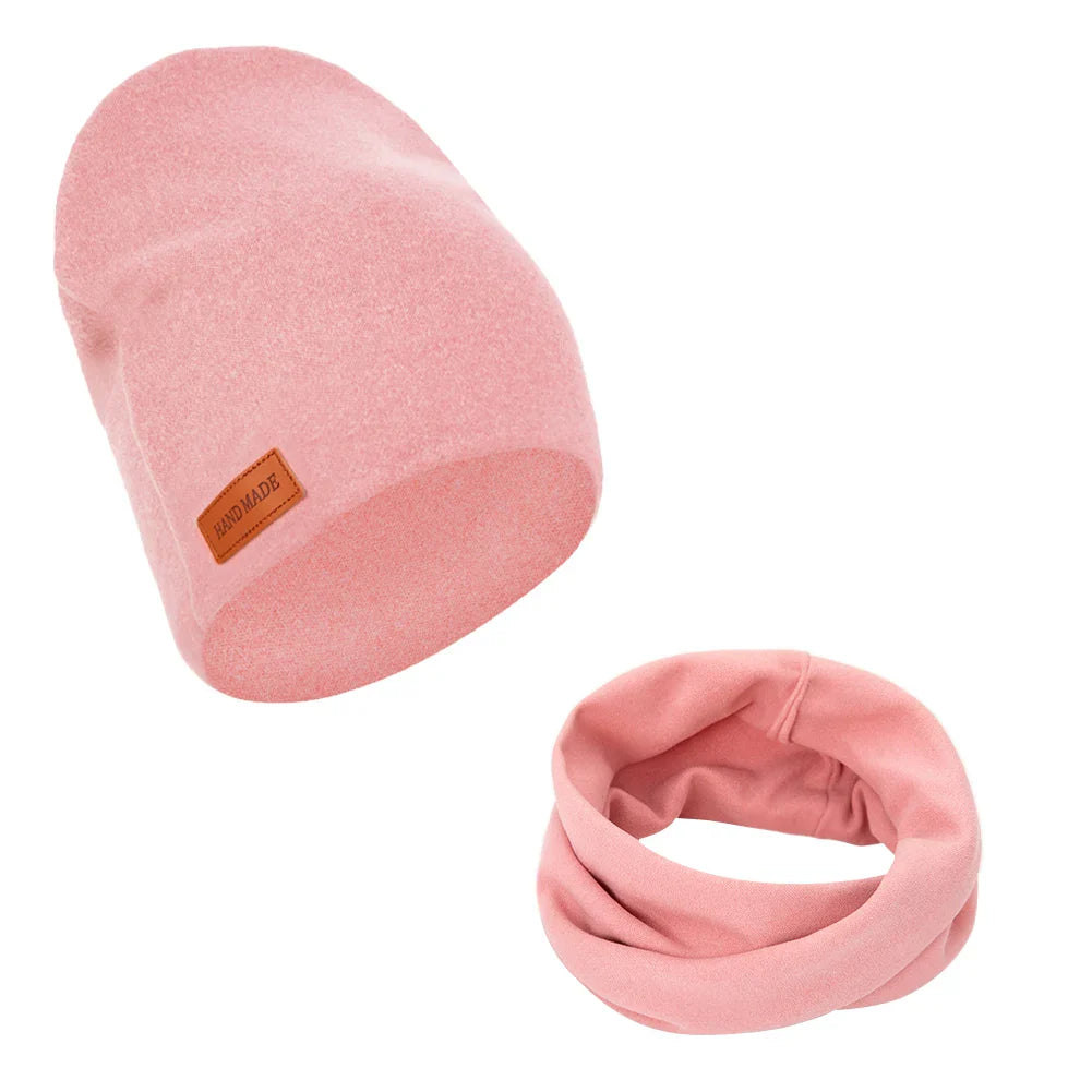 Baby Girls Turban Hat Set | 2-Piece Knit Beanie and Scarf for Infants