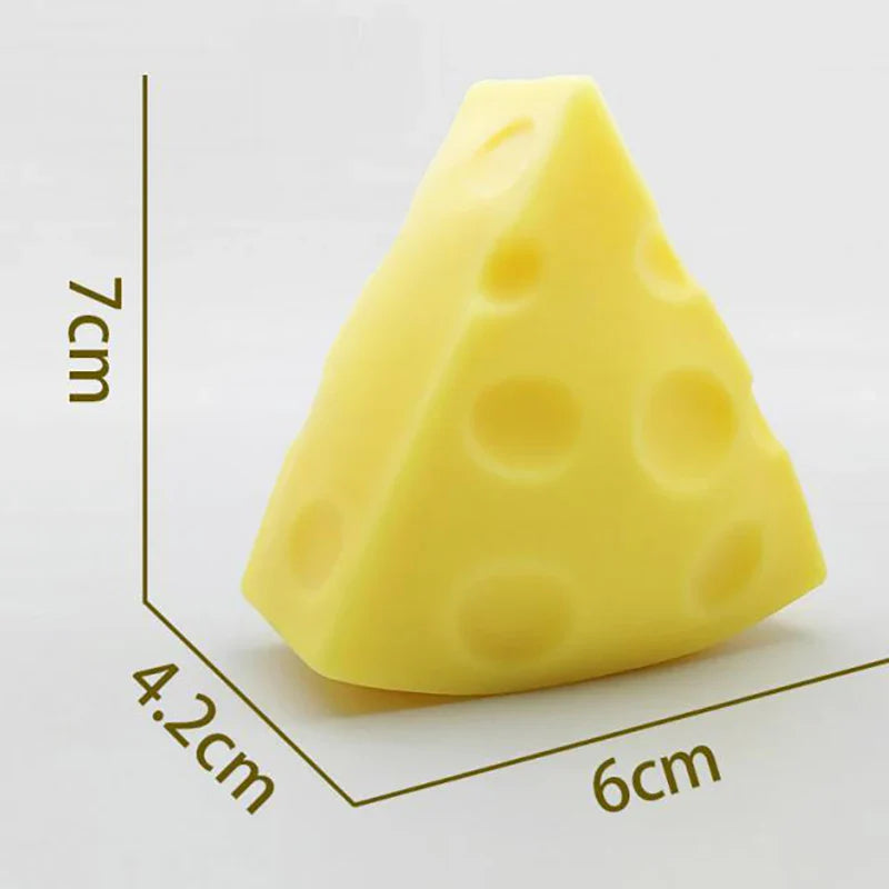 Adult Squeeze Toy Simulation Cheese | Soft Sticky Slow Rebound Decompression Fidget