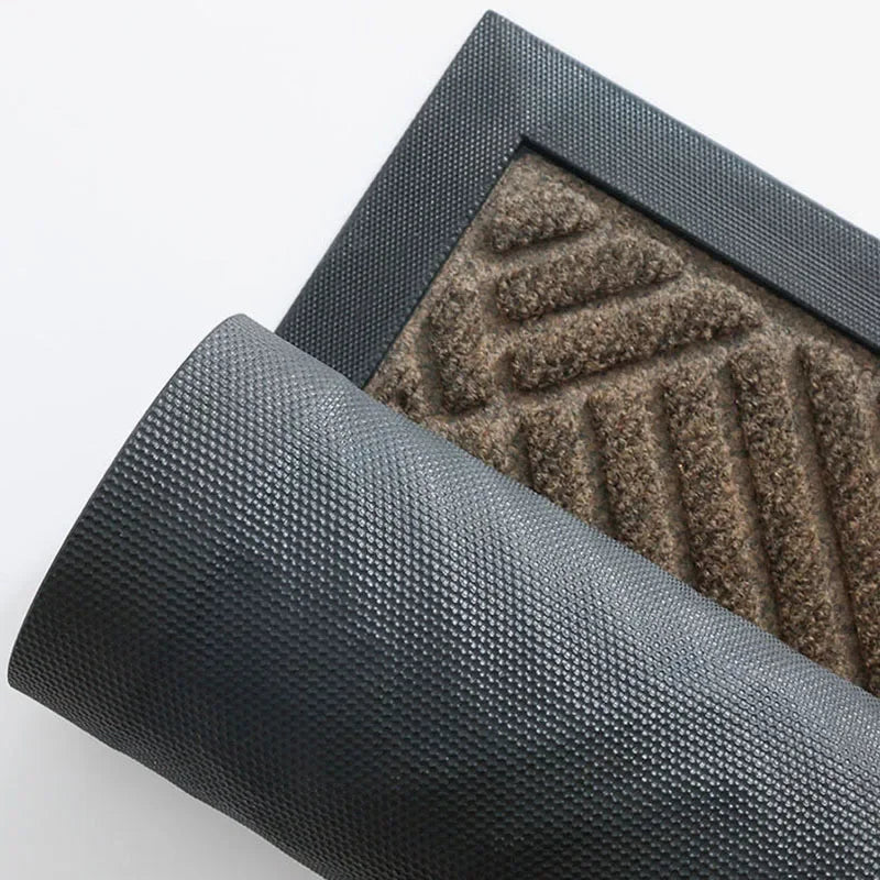 DecorBites™ Large Rubber Indoor Outdoor Doormat | Durable Shoe Scraper Mat