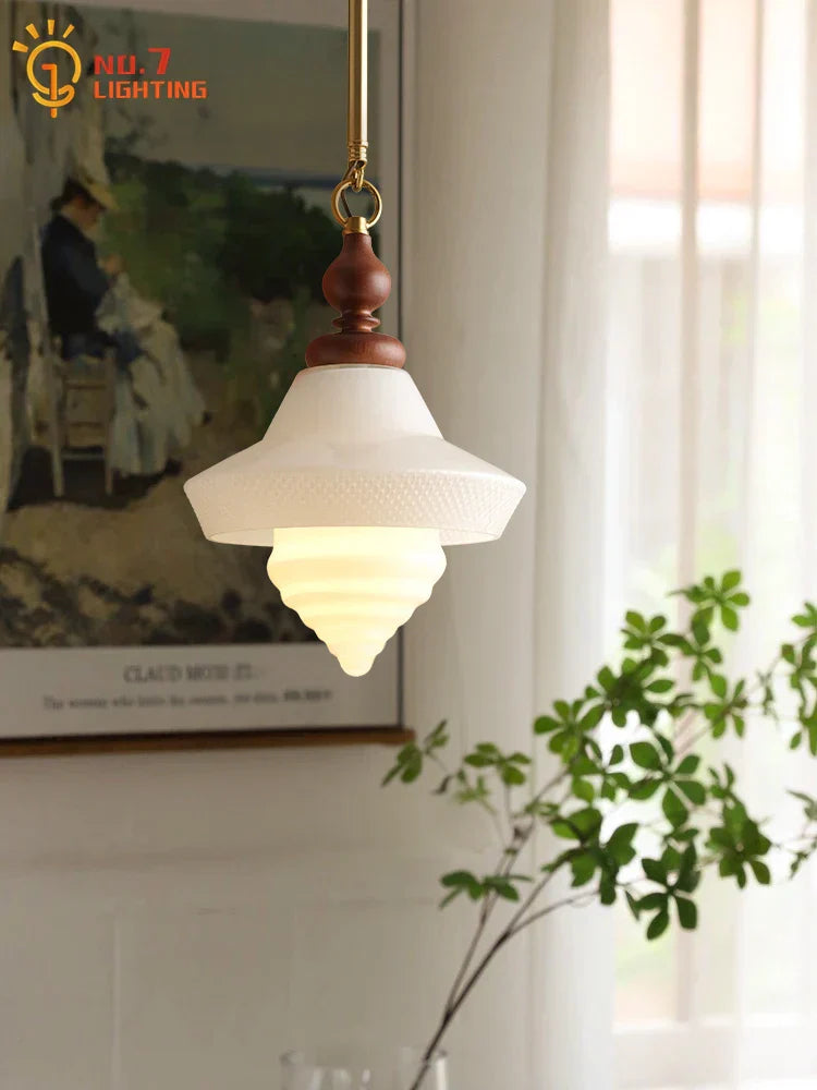 DecorBites™ Gold Lustre Glass Pendant Lights LED E27 Vintage Design Classic for Bedroom Kitchen Island