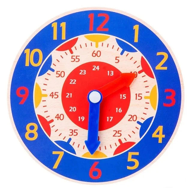 Montessori Wooden Clock Time Learning Toy