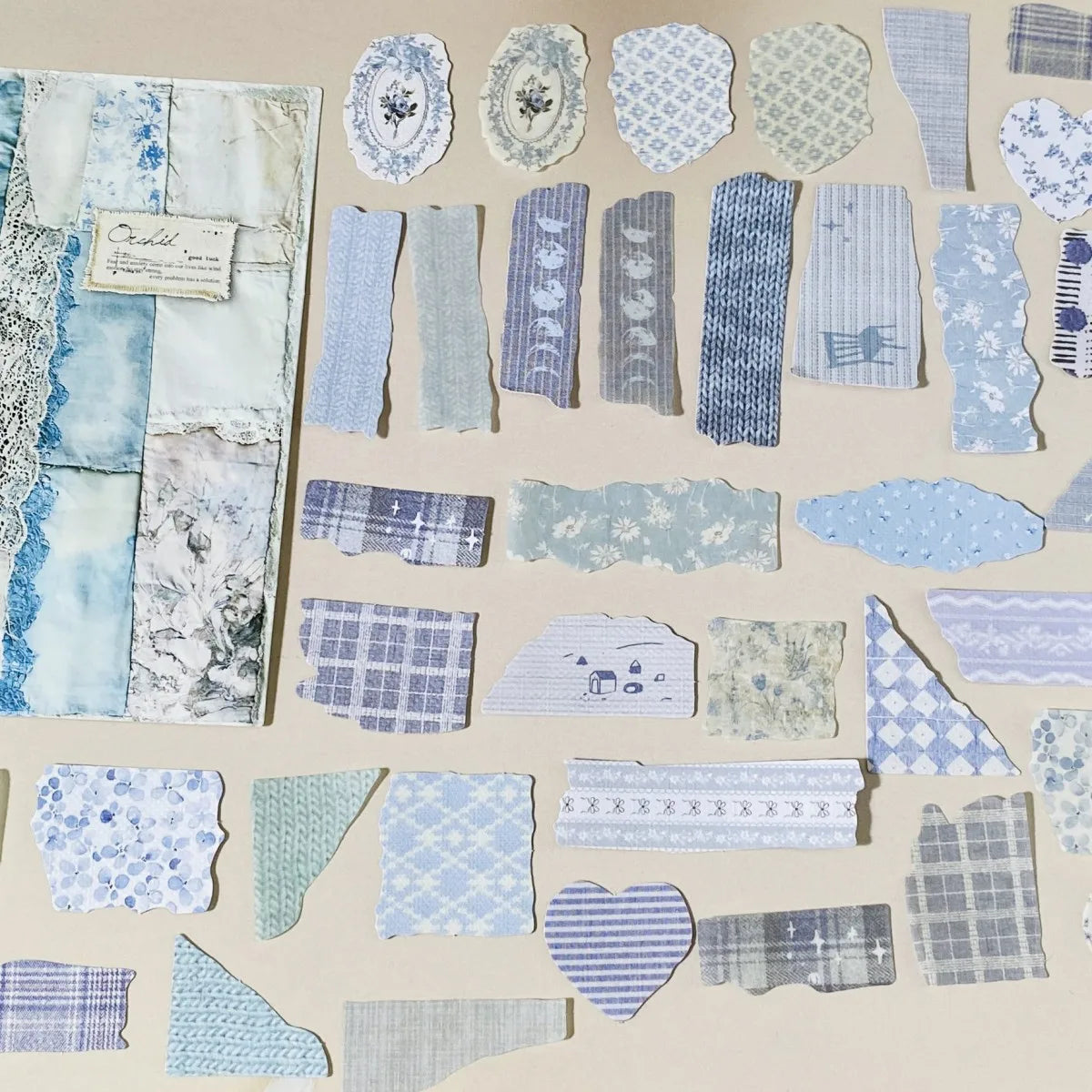 Vintage Paper Sticker Set for Junk Journal | 50-Pack Craft Supplies
