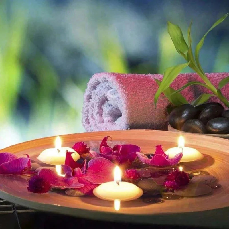 6/10/16Pcs Unscented Floating Candles – Romantic Soy Wax Discs for Valentine's Day, Weddings, Parties, and Home Décor