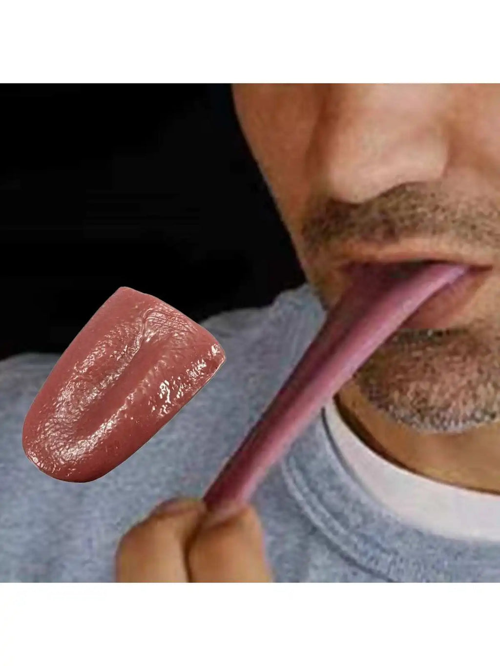 Rubber Tongue Prank Toy | Realistic Silicone Gag Gift for Horror Pranks