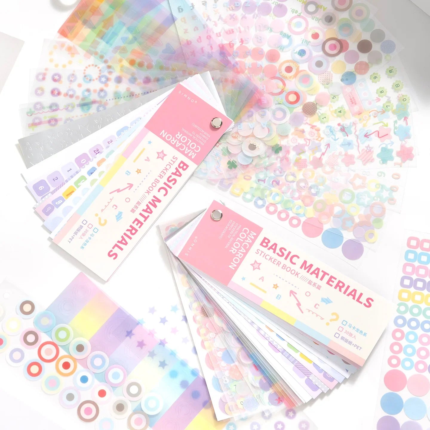 Colorful Dot Stickers for Journaling and Scrapbooking | 30 Pack Decorative Paper Stickers