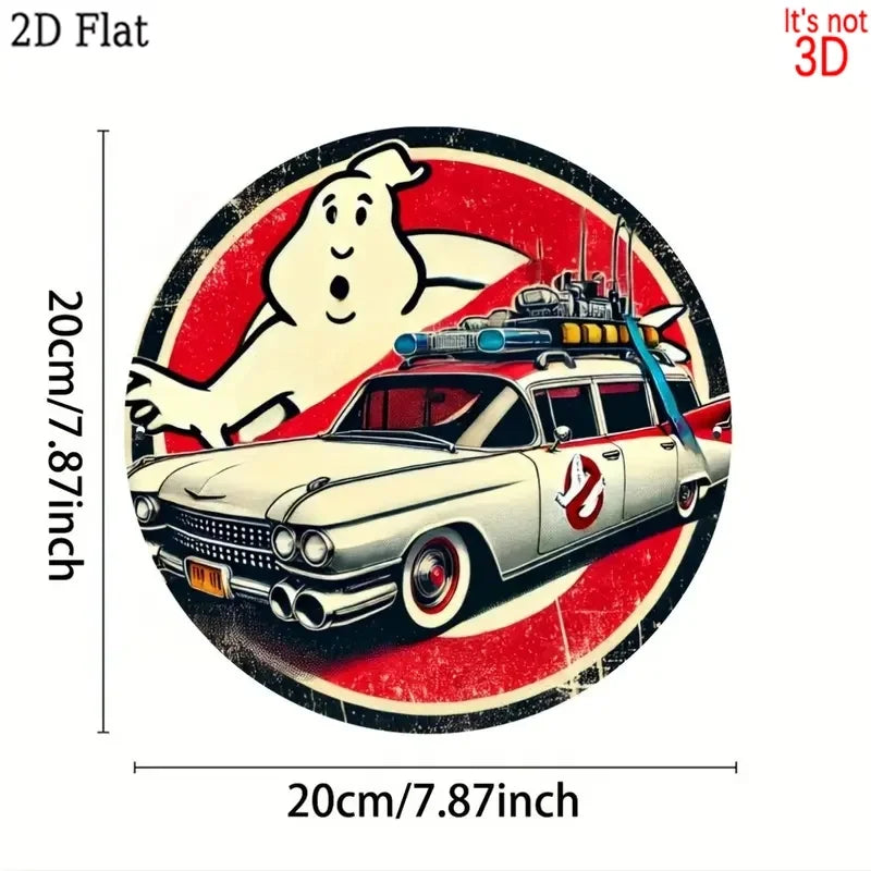 Vintage Round Metal Aluminum Sign, Movie Theme Style - Wall Decor for Home, Farmhouse, Bedroom, Porch | Multipurpose Vintage Sty