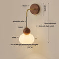 DecorBites™ Copper Adjustable LED Wall Light; Modern Pull Chain Switch Glass Stair Lights