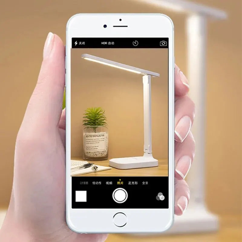 LED Foldable Desk Lamp with Touch Controls | Eye-Care Reading Light