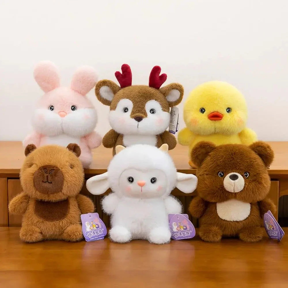 16cm Plush Companion Doll – Soft Capybara & Elephant Stuffed Toy