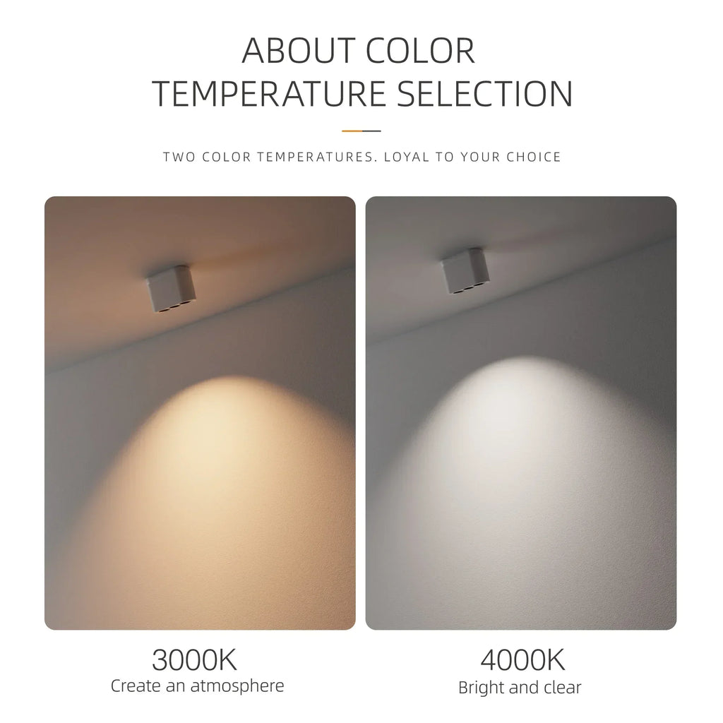 DecorBites™ 12W COB Chip Ceilling Spotlight with Adjustable Angle for Magnetic Mount