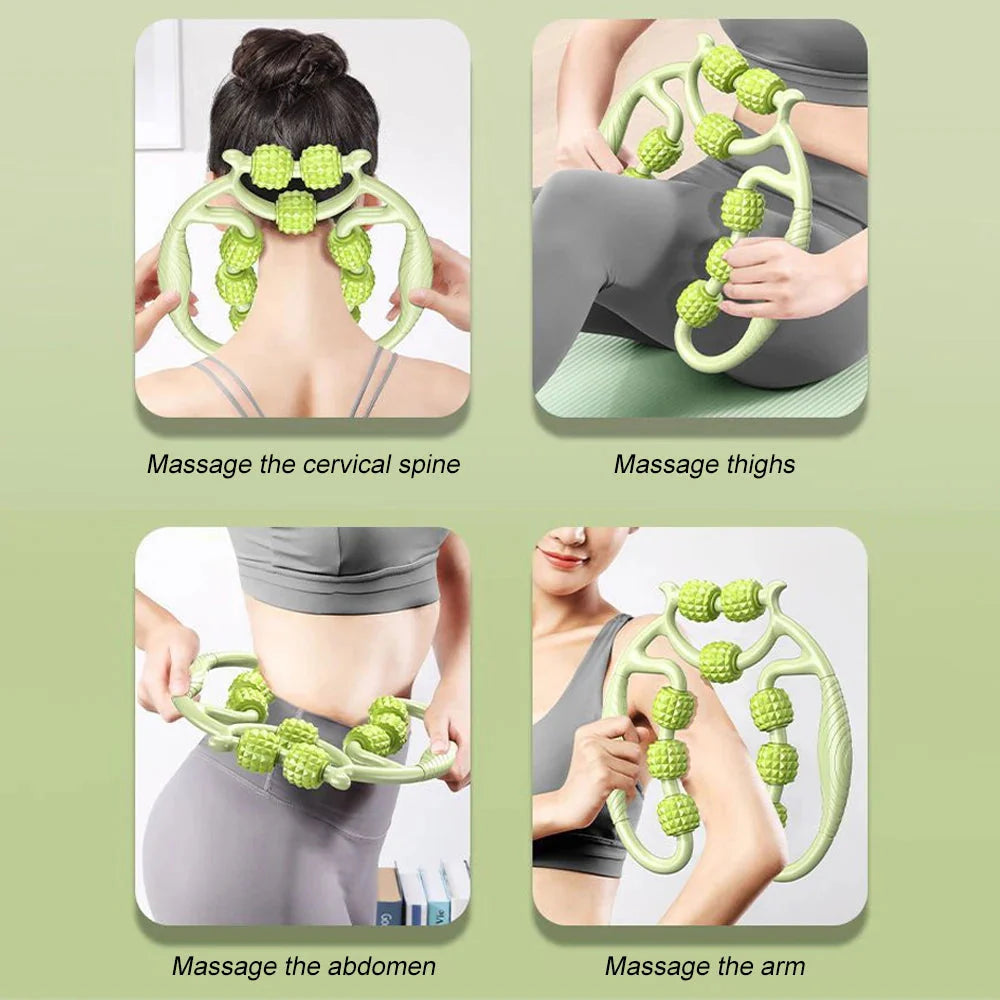 Handheld Massage Roller for Neck, Legs & Deep Tissue Muscle Relief