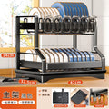 DecorBites™ Kitchen Dish Drainer & Storage Rack - Countertop Organizer for Dinnerware