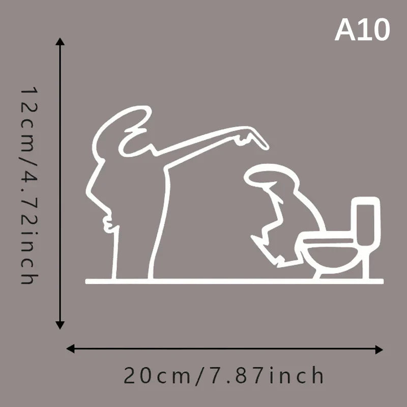 La Linea Minimalist Line Art Door Sticker | Home Decoration