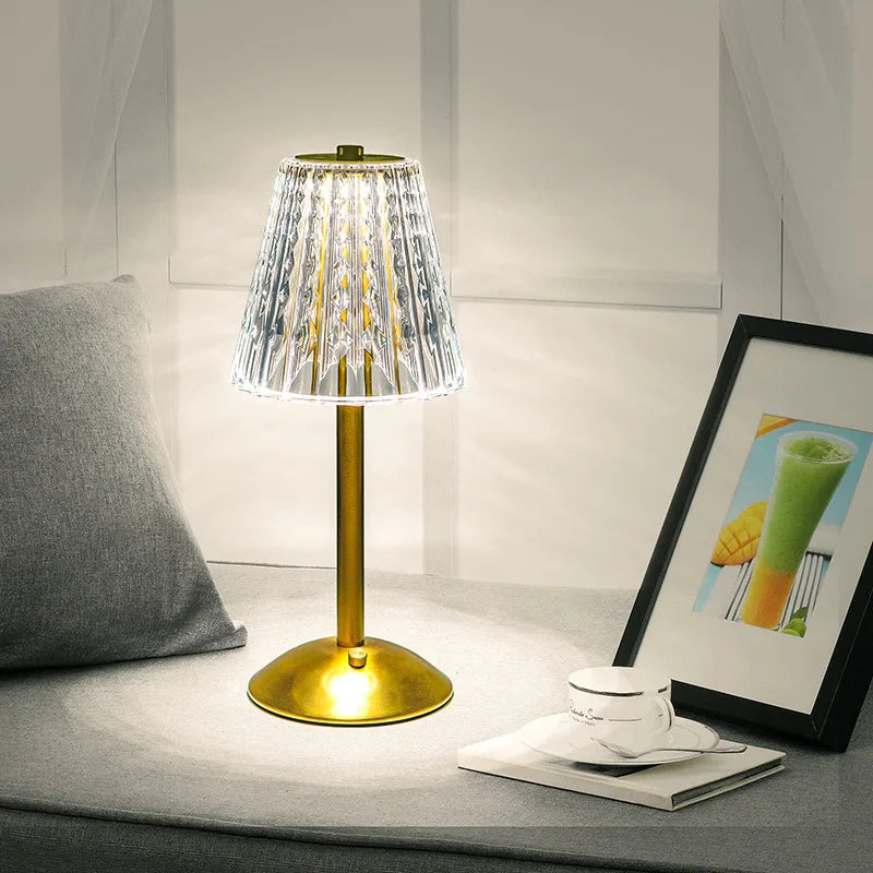 DecorBites™ Crystal Diamond Touch Sensor Cordless Table Lamp