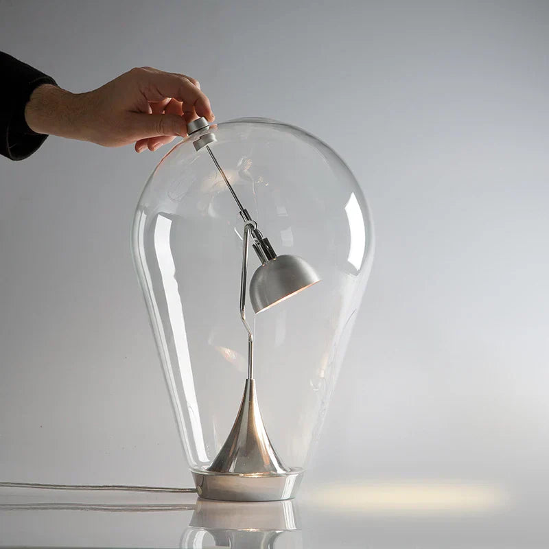 DecorBites™ Gravitational Chrome LED Table Lamp for Bedroom Study & Work