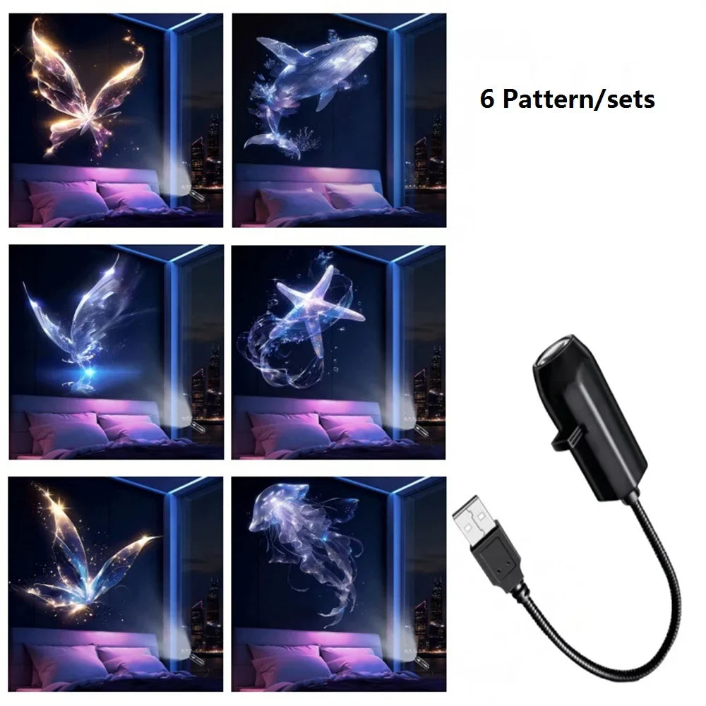 Ins Marine Projection Lamp | Background Projector Night Light for Bedroom Decor