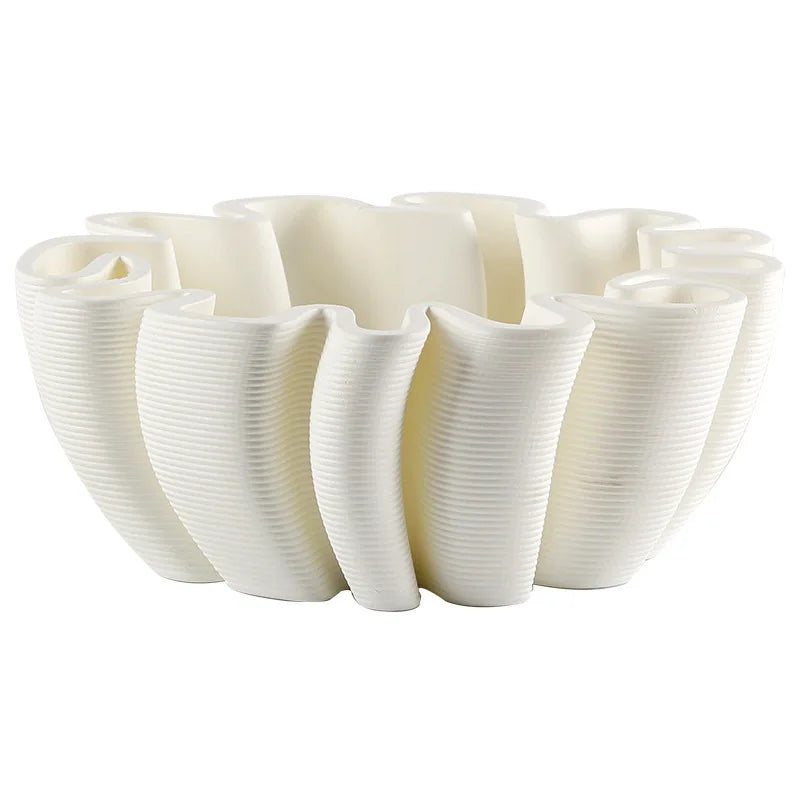 DecorBites™ Geometric Striped Fruit Plate Tray for Home Decor & Storage