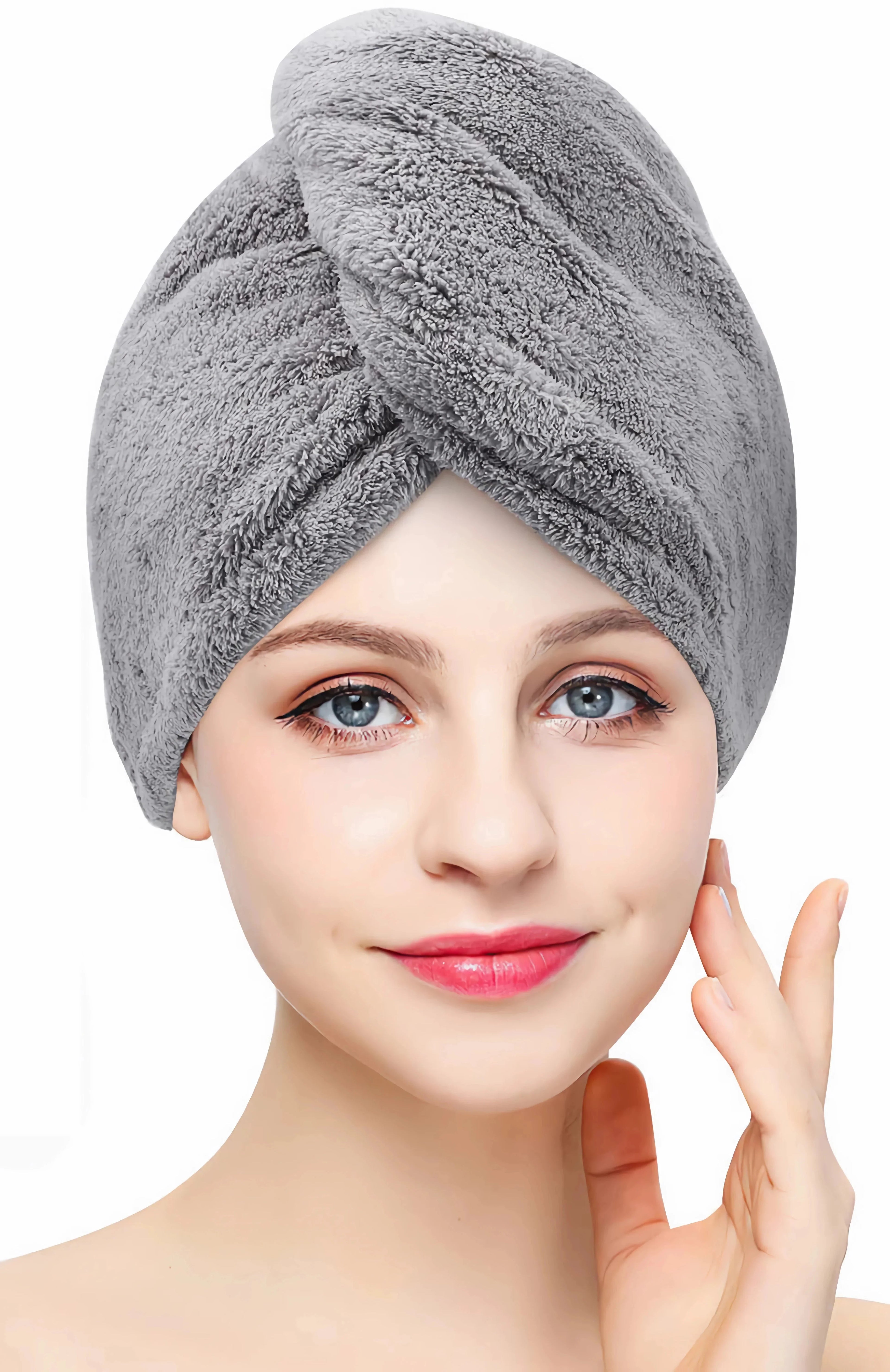 Microfiber Hair Drying Towel Cap – Quick-Dry Super Absorbent Wrap