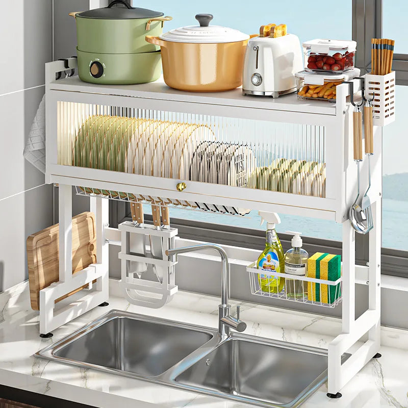 DecorBites™ Kitchen Cabinet Organizer Shelf for Sink Seasoning Tableware Storage