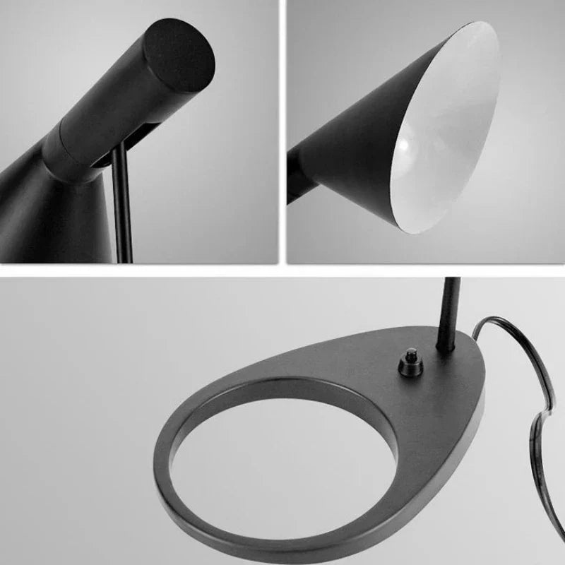 DecorBites™ Industrial Iron Table Lamp for Bedroom Decor and Lighting