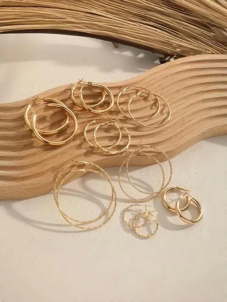 8 Pairs Dangle Earrings Set | Versatile Fashion Earrings for Women