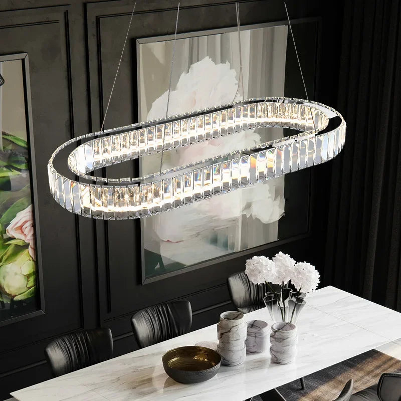 DecorBites™ Crystal Ceiling Pendant Chandelier for Luxe Room Decor