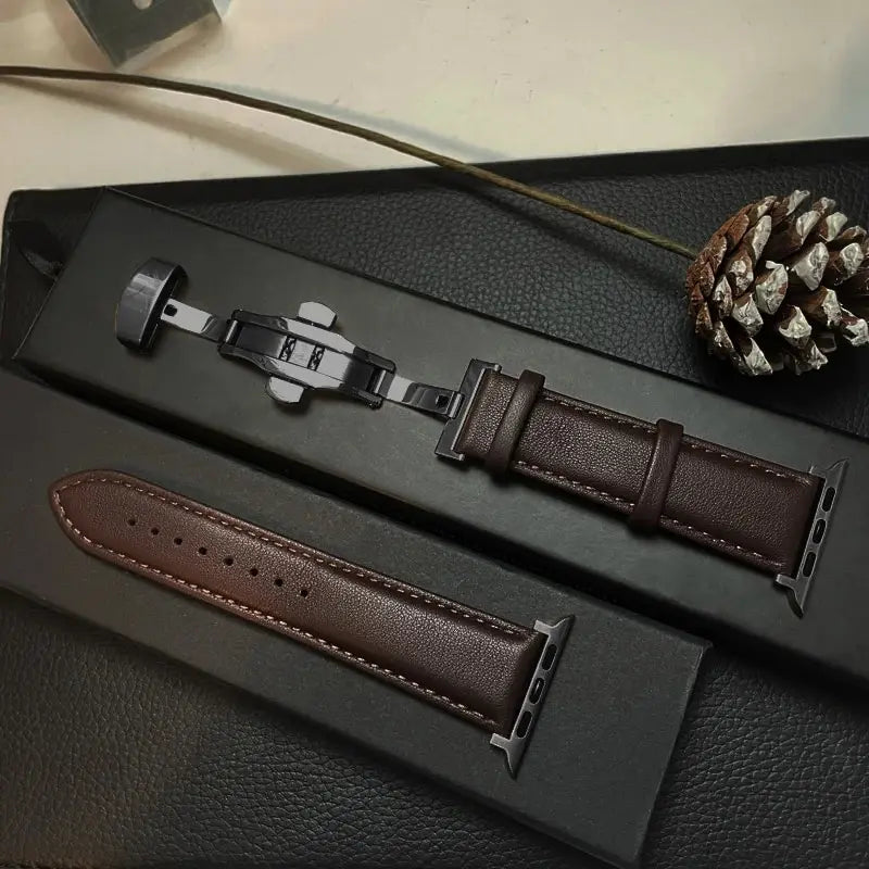 Apple Watch Genuine Leather Band - Classic Durable Strap